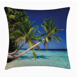 18” Tropical Beach Pillow Cover